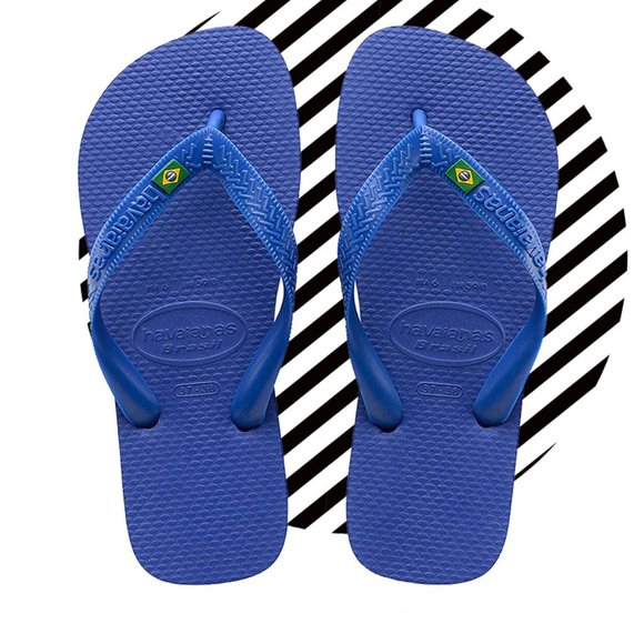 Havaianas Brazil Flip Flop Marine Blue (New with Tags) - Picture 1 of 5